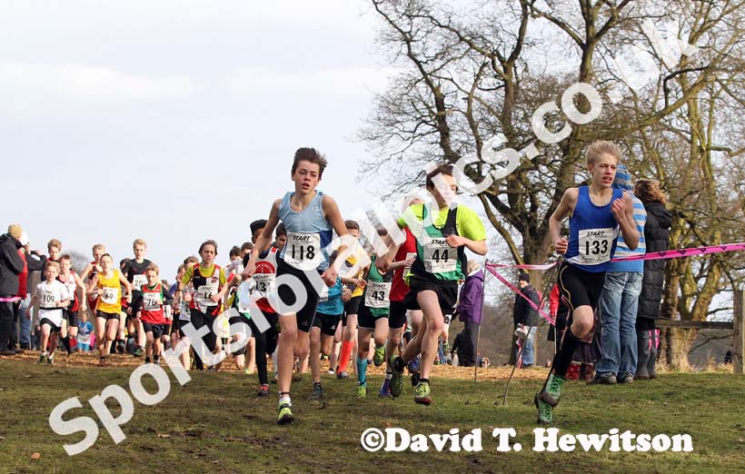 Under-13 boys Northern Cross Country Champs, Knowsley Safari Park. Photo: David T. Hewitson/Sports for All Pics